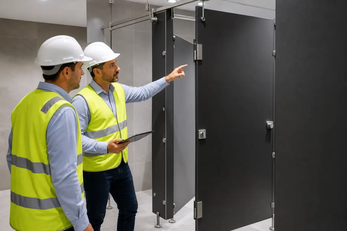 Kompakt laminat WC kabin montaj alanının teknik incelemesi